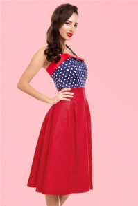Dolly and Dotty - 50s Ruth Swing Skirt in Red 4