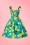 Hearts & Roses - 50s Nancy Lemon Swing Dress in Aqua Blue 9