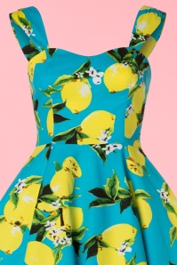 Hearts & Roses - Nancy Lemon Swing Dress Années 50 en Turquoise 5