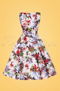 Hearts & Roses - Lily Blumen-Swing-Kleid in Weiß 8