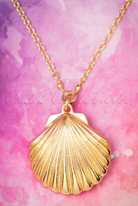 N2 - Kleine Meerjungfrau in ihrer Muschel Halskette vergoldet 5