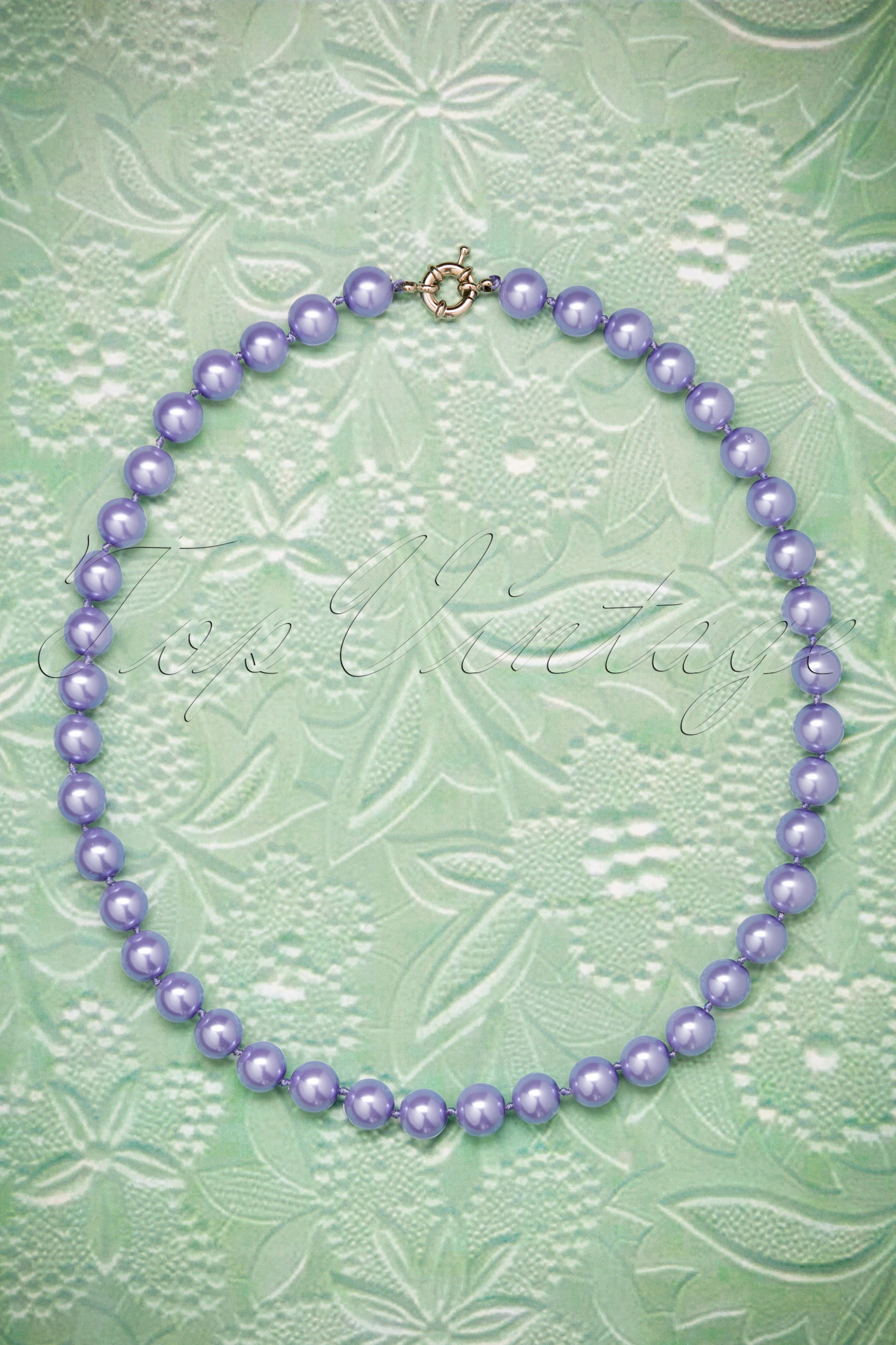 Collectif Clothing - Sierlijke parelketting in lila