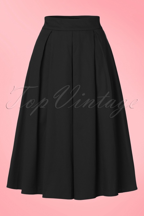 Dolly and Dotty - 50s Ruth Swing Skirt in Black 2