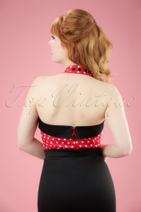 Dolly and Dotty - Exclusief TopVintage ~ Rudy Polkadot haltertop in rood 4