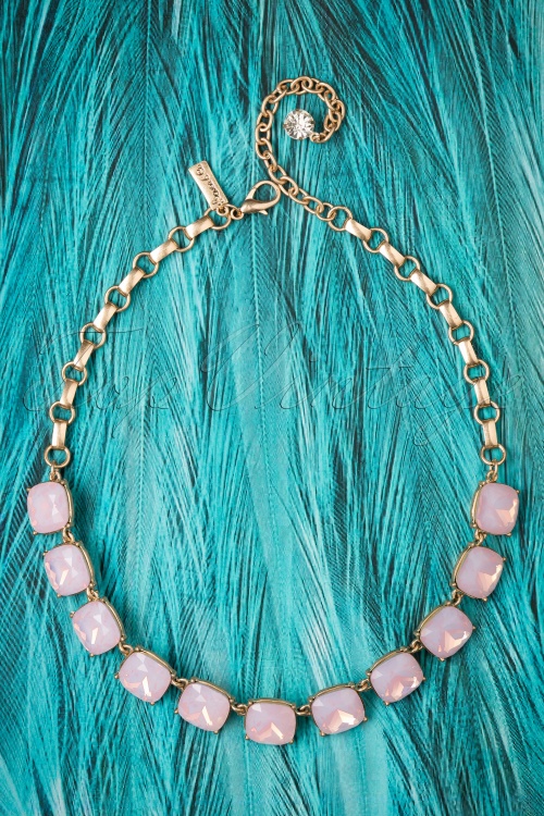 Lovely - Vintage Lucinda ketting in roze