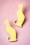 FromNicLove - 60s Egyptian Mau Cat Earrings in Pastel Yellow