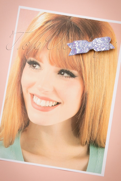 FromNicLove - Put A Bow On It Hair Clip Années 50 en Lilas 2