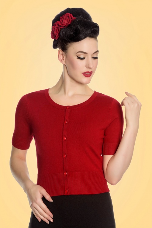 Bunny - 50s Wendi Cardigan in Red 3