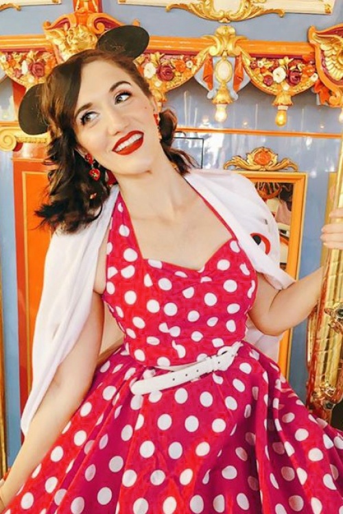 Bunny - 50s Meriam Polkadot Swing Dress in Red and White 8