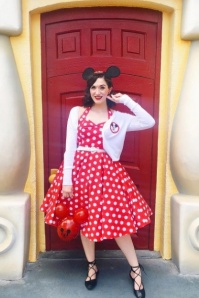 Bunny - 50s Meriam Polkadot Swing Dress in Red and White 7