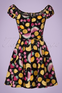Bunny - Shirley Tutti Frutti mini-jurk in zwart 5