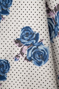 Bunny - Lori Roses Swing Dress Années 50 en Bleu et Blanc 7