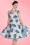 Bunny - 50s Lori Roses Swing Dress in Blue and White 4
