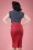 Miss Candyfloss - Nicky Lee Denim Pencil Skirt Années 50 en Rouge 4