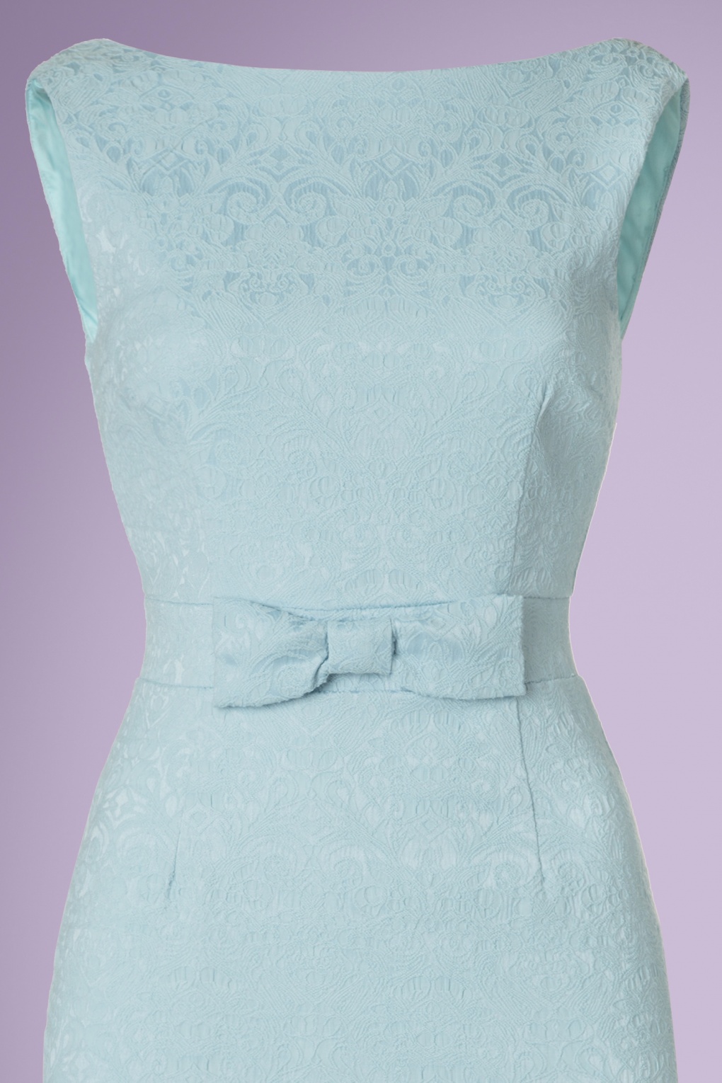 60s Maybelle Jacquard Twin Set in Light Blue