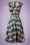 Lady V by Lady Vintage - 50s Isabella Fabulous Flamingo Swing Dress in Green 3