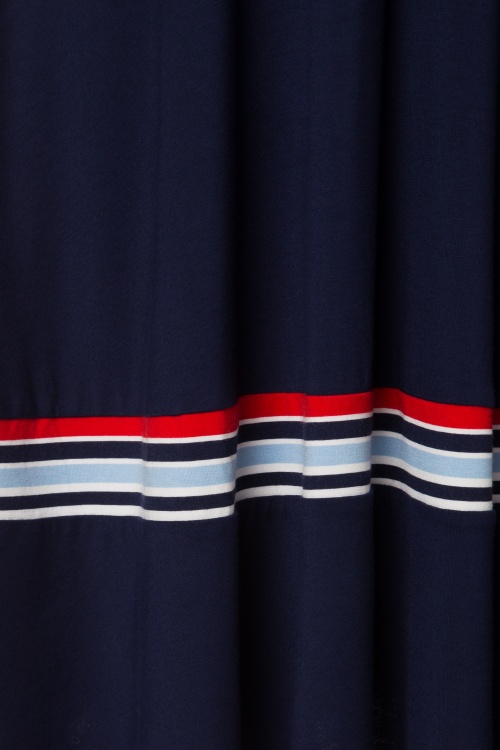 Fever - 60s Toulon Dress in Navy 4