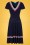 Fever - 60s Toulon Dress in Navy 2