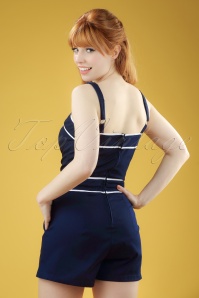 Steady Clothing - 50s Summer Breeze Playsuit in Navy 5