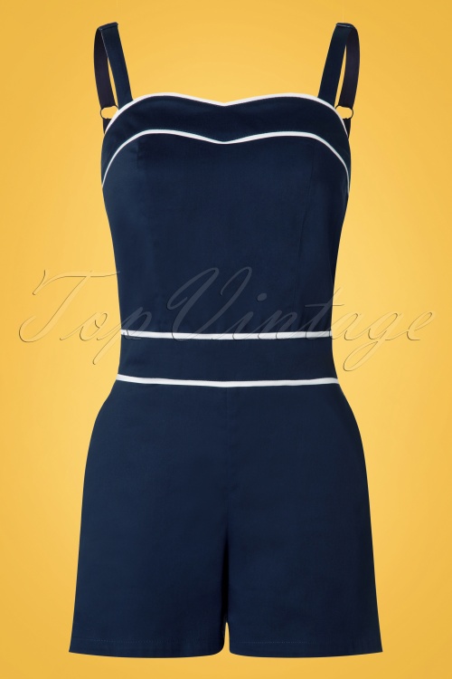 Steady Clothing - Summer Breeze Playsuit in Marineblau 2