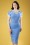 Vintage Chic for Topvintage - Robe Années 50 Geneva Pencil Dress en Bleu Lavande