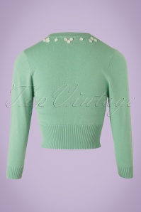 Collectif Clothing - Jessica Daisy vest in antiek groen 5