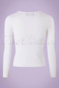 Collectif Clothing - Jo Vintage Rose vest in ivoor 4
