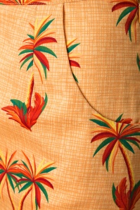 Collectif Clothing - Ayana Pineapple Palm Shorts Années 50 en Jaune 3
