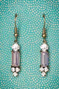 Lovely - Rosewater Stone Earrings Années 50