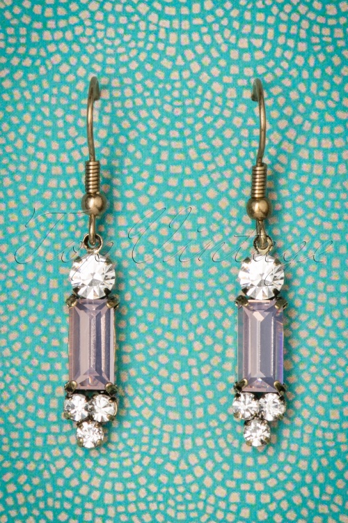 Lovely - 50s Rosewater Stone Earrings