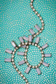 Lovely - Rosewater Stone Necklace Années 50 3