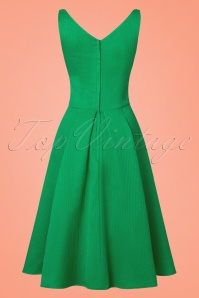 Miss Candyfloss - TopVintage exklusiv ~ Odessa Swing-Kleid in Smaragdgrün 4