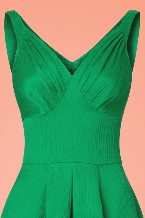 Miss Candyfloss - TopVintage exklusiv ~ Odessa Swing-Kleid in Smaragdgrün 2