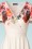 Lady V by Lady Vintage - Lyra Elegantes Kleid mit Blumenrand in Creme 3