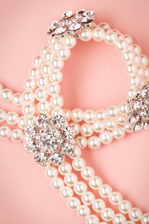 LoveRocks - Gänseblümchen Diamanten und Perlen Halskette 3
