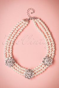 LoveRocks - 40s Daisy Diamonds and Pearls Necklace