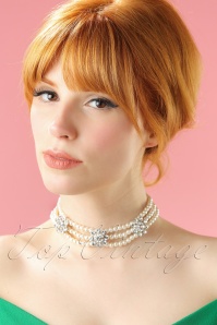 LoveRocks - 40s Daisy Diamonds and Pearls Necklace 2