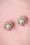 Lovely - 50s Grace Cream Pearl Stud Earrings in Silver 3
