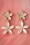 From Paris with Love! - Decorated Diamond Flower Studs Années 50 en Crème
