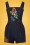 Vixen - 60s Callie Embroidered Playsuit in Denim 2