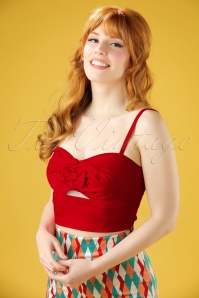Collectif Clothing - 50s Ariel Top in Red 3