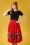 Banned Retro - 50s Vanity Swing Skirt in Bright Red