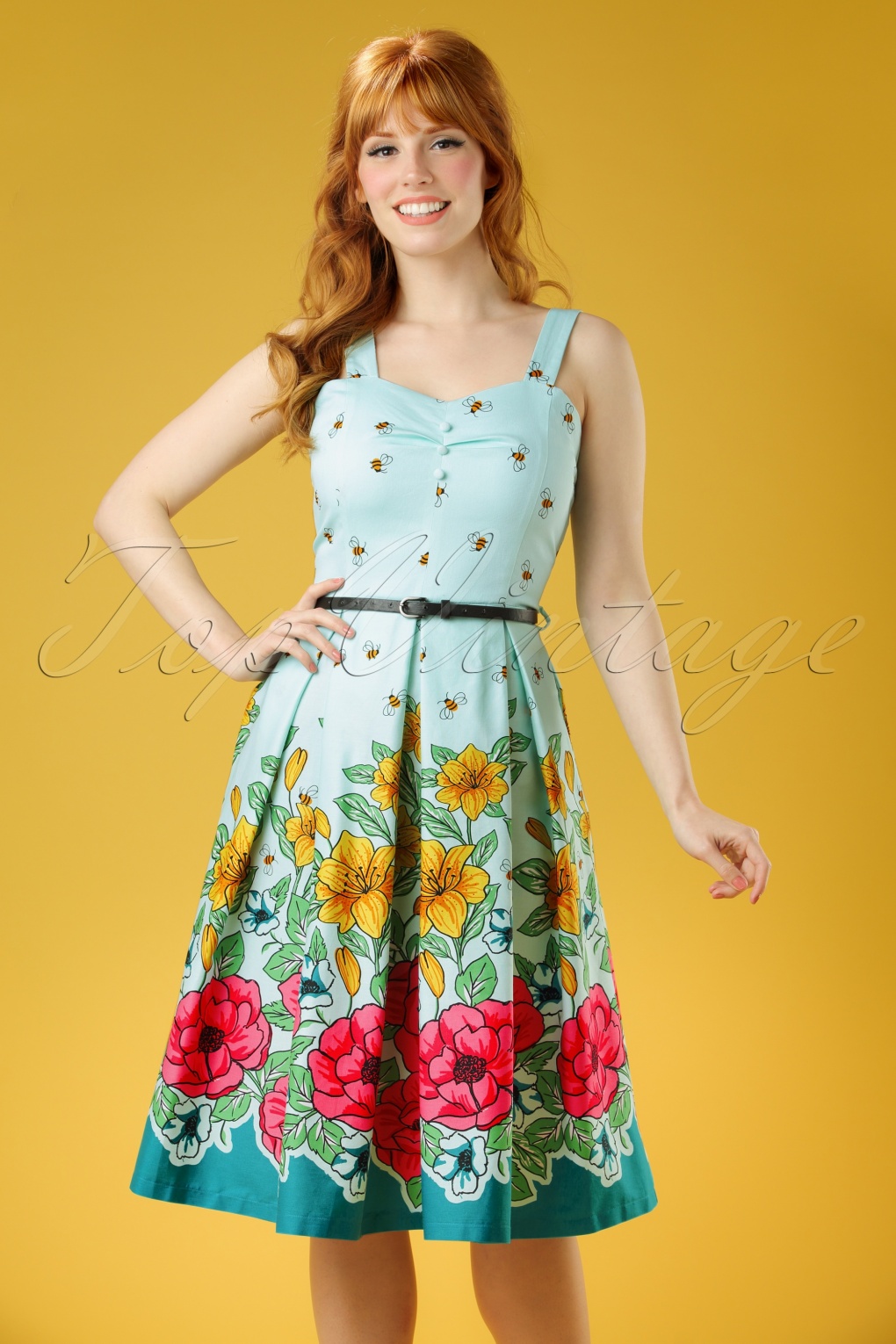 lindy bop floral dress