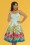 Lindy Bop - 50s Bernice Floral Swing Dress in Mint Green 6