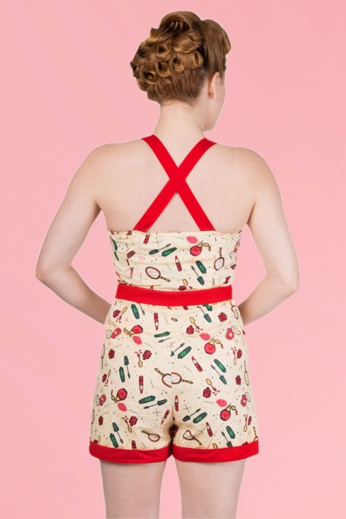 Banned Retro - Sybil Playsuit in Pastellgelb 7