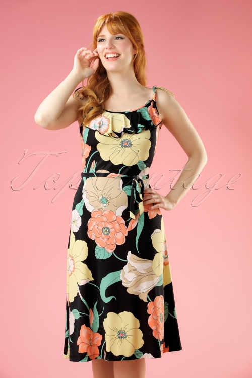 King Louie Viola Black Floral Dress 106 14 20288 20170328 0008W