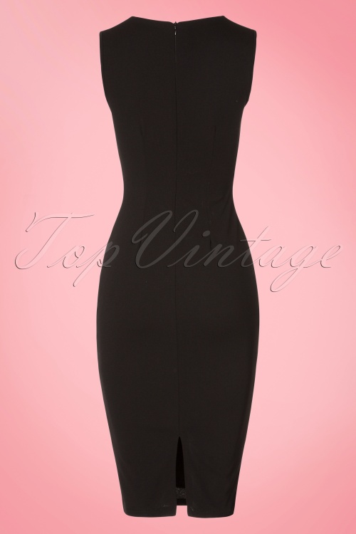 Vintage Chic for Topvintage - 50s Janice Pencil Dress in Black 5