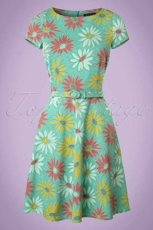 King Louie - 60s Betty Lively Dress in Summer Green 2
