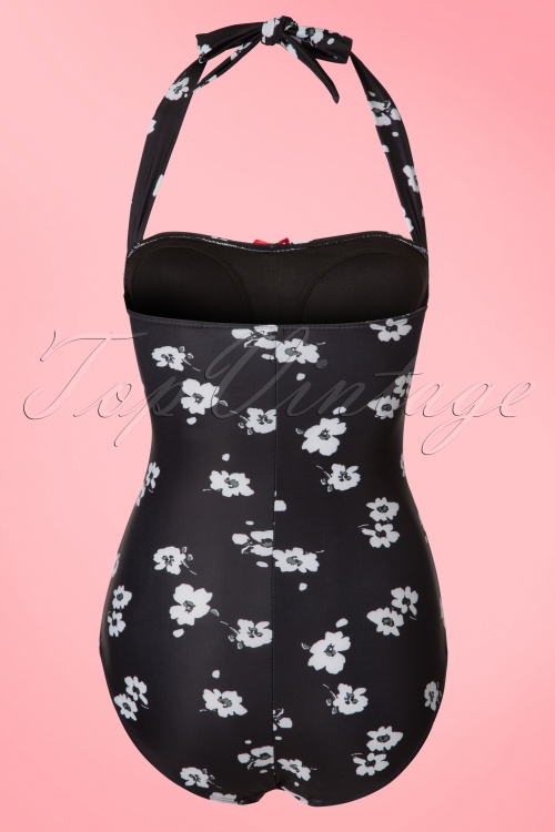 Vive Maria - 50s Fleur Noir Swimsuit in Black 5