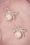 LoveRocks - Pearl and Delicate Bow Earrings Années 40 en Argent